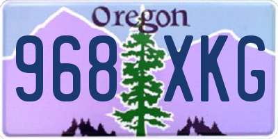 OR license plate 968XKG