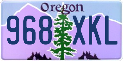 OR license plate 968XKL