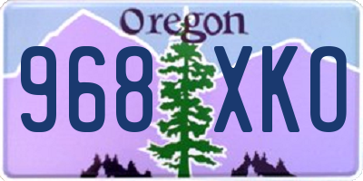 OR license plate 968XKO