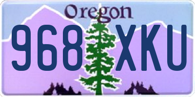 OR license plate 968XKU