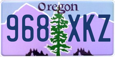 OR license plate 968XKZ