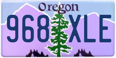 OR license plate 968XLE