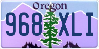 OR license plate 968XLI