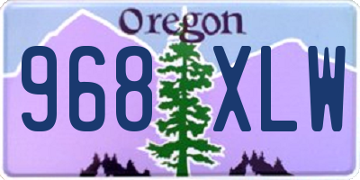 OR license plate 968XLW