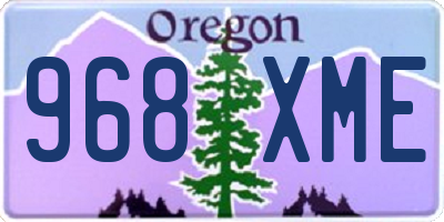 OR license plate 968XME
