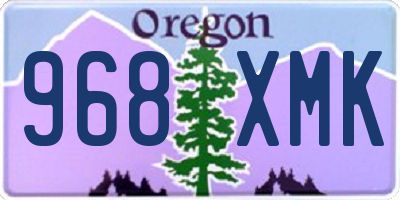 OR license plate 968XMK