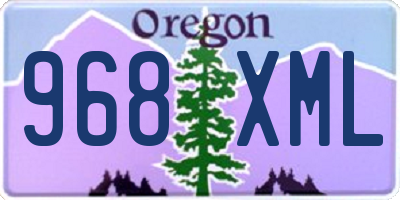 OR license plate 968XML