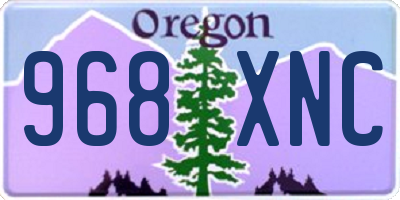 OR license plate 968XNC