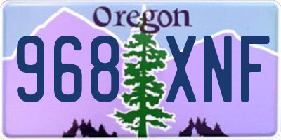 OR license plate 968XNF