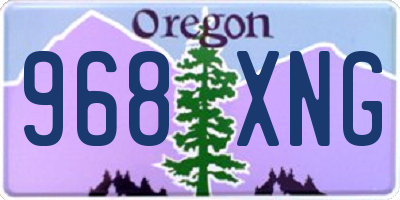 OR license plate 968XNG