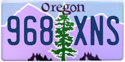 OR license plate 968XNS