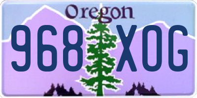 OR license plate 968XOG