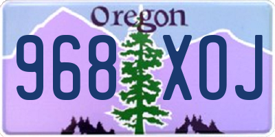 OR license plate 968XOJ