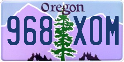 OR license plate 968XOM