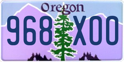 OR license plate 968XOO