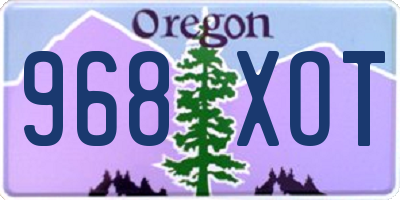 OR license plate 968XOT