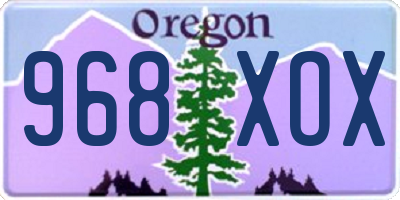OR license plate 968XOX