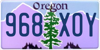 OR license plate 968XOY