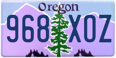 OR license plate 968XOZ