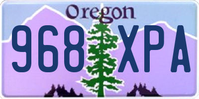 OR license plate 968XPA