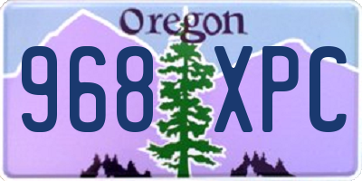 OR license plate 968XPC