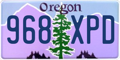 OR license plate 968XPD