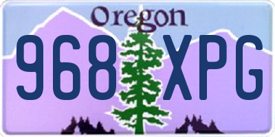 OR license plate 968XPG