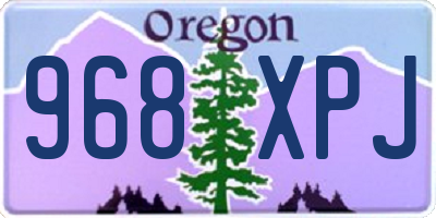 OR license plate 968XPJ