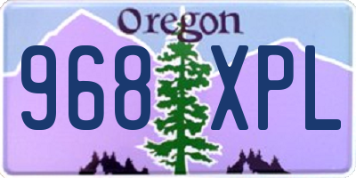 OR license plate 968XPL