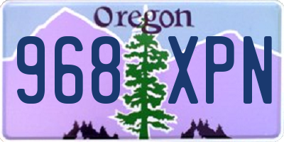 OR license plate 968XPN