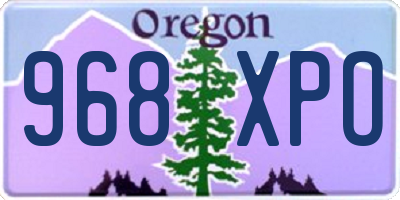 OR license plate 968XPO