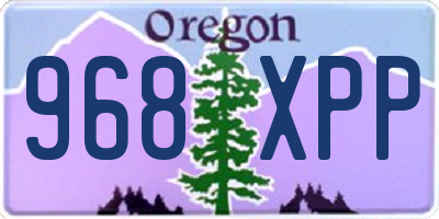 OR license plate 968XPP