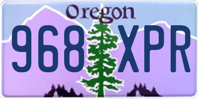 OR license plate 968XPR