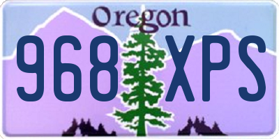 OR license plate 968XPS