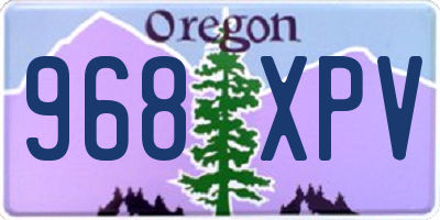 OR license plate 968XPV