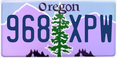 OR license plate 968XPW