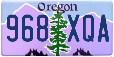 OR license plate 968XQA