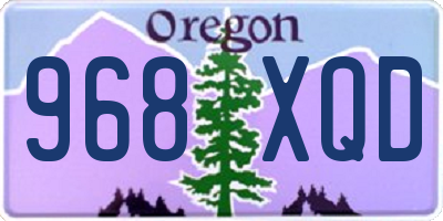 OR license plate 968XQD