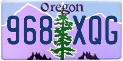 OR license plate 968XQG