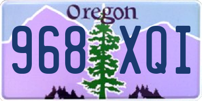 OR license plate 968XQI