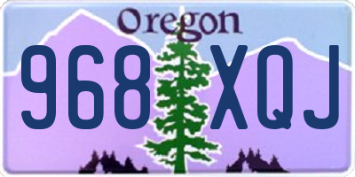 OR license plate 968XQJ