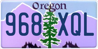 OR license plate 968XQL