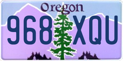 OR license plate 968XQU
