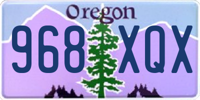 OR license plate 968XQX
