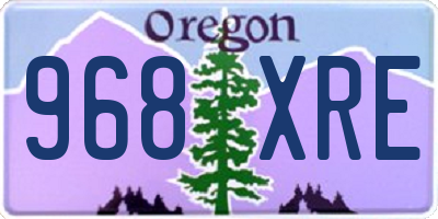 OR license plate 968XRE