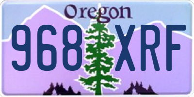OR license plate 968XRF