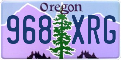 OR license plate 968XRG