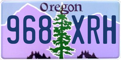 OR license plate 968XRH