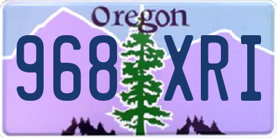 OR license plate 968XRI