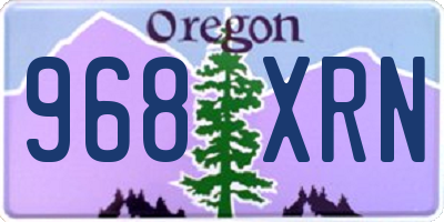 OR license plate 968XRN